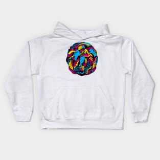 CMYK Abstract Wave of Thoughts No 1 Kids Hoodie